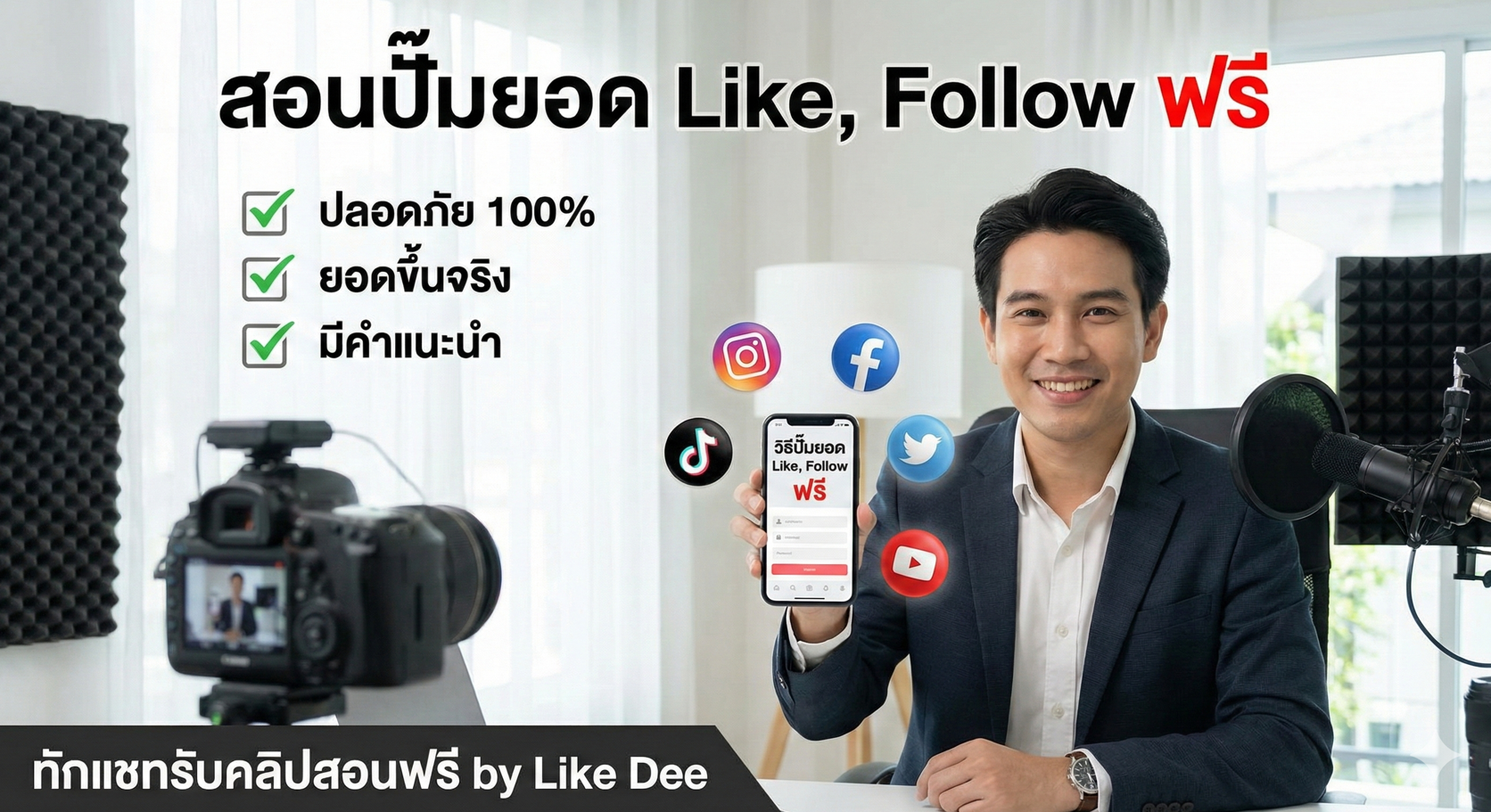 สอนปั๊มยอด Like, Follow ฟรี 2026! รับคลิปเทคนิคเปิดการมองเห็น ปลอดภัย 100% (เคล็ดลับที่คนดังใช้กัน)