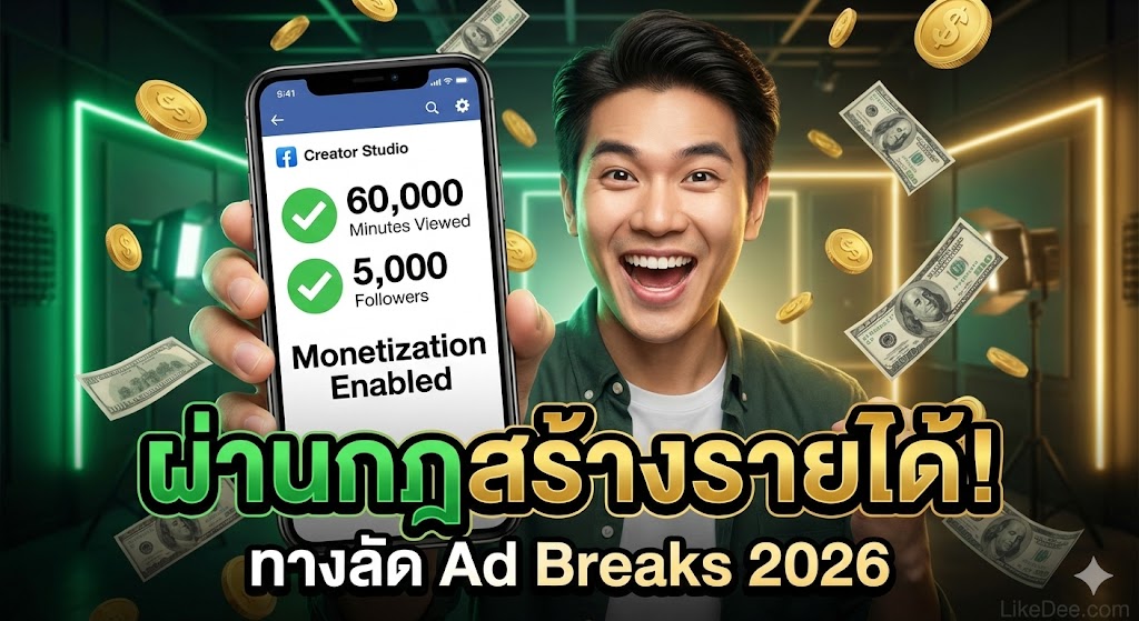 ทางลัดผ่านกฎสร้างรายได้ Facebook (Ad Breaks) ปี 2026: วิธีปั๊ม 60,000 นาที ให้ผ่านฉลุยใน 7 วัน
