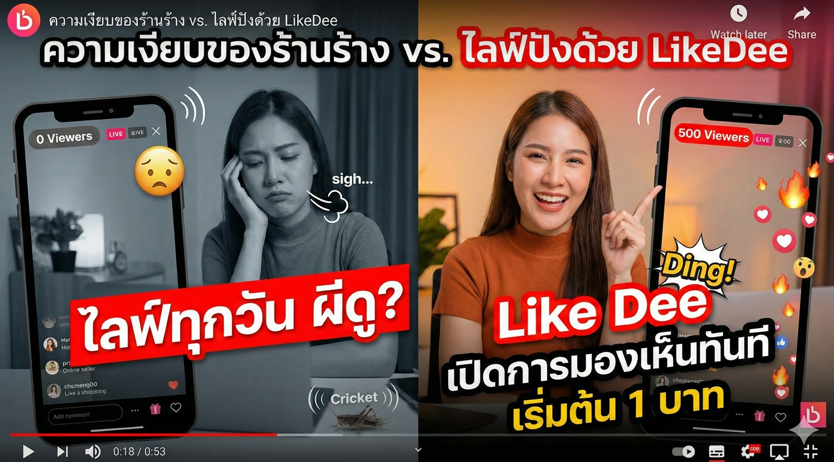 ความเงียบของร้านร้าง vs. ไลฟ์ปัง! วิธีแก้ปัญหา 