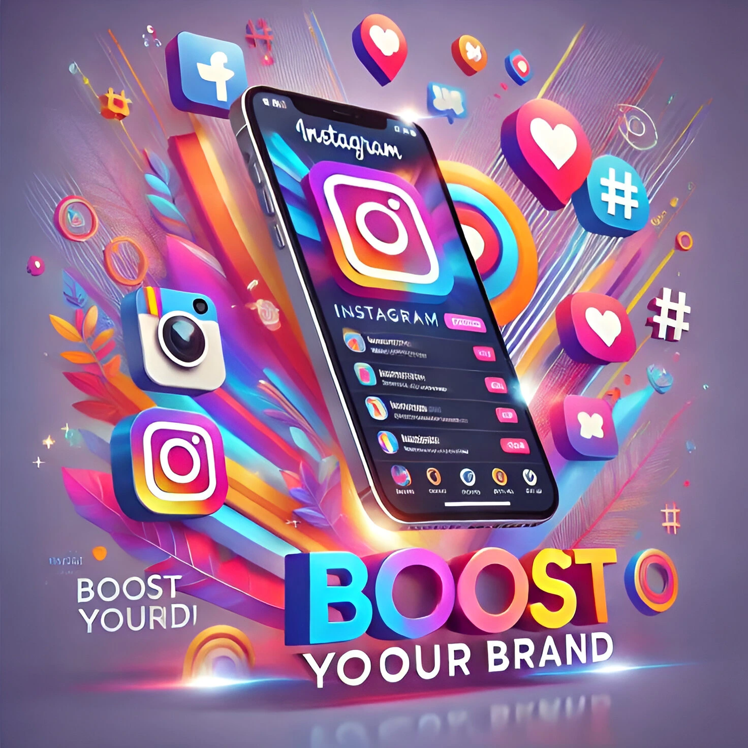 Visual representation of Instagram, Facebook, and Twitter logos, highlighting their role in boosting brand presence online.