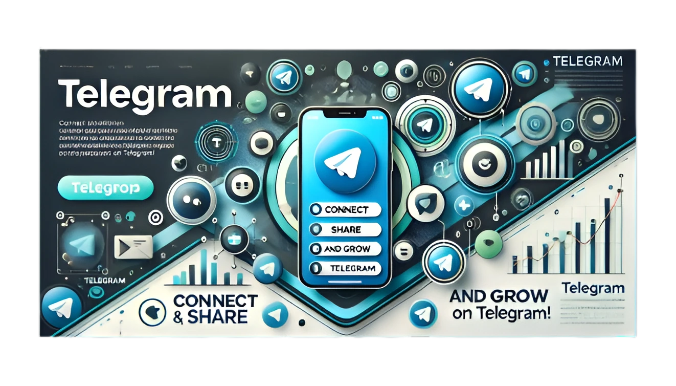 A diagram highlighting the components and outcomes of a Telegram marketing campaign aimed at boosting brand visibility with the help of other social media platforms.