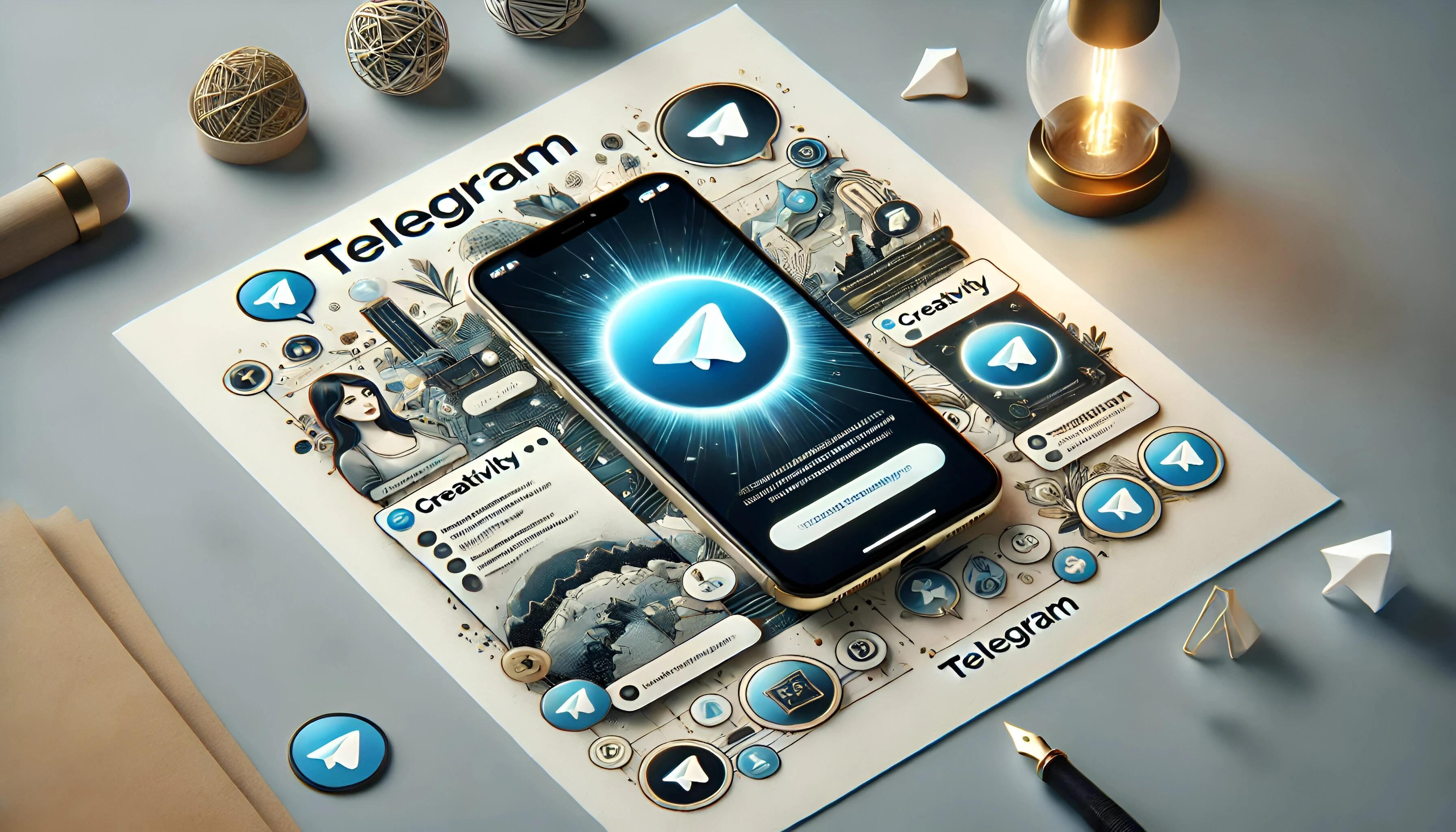 Telegram logo displaying a blue circle with a white paper airplane, indicating a platform for messaging and connectivity.