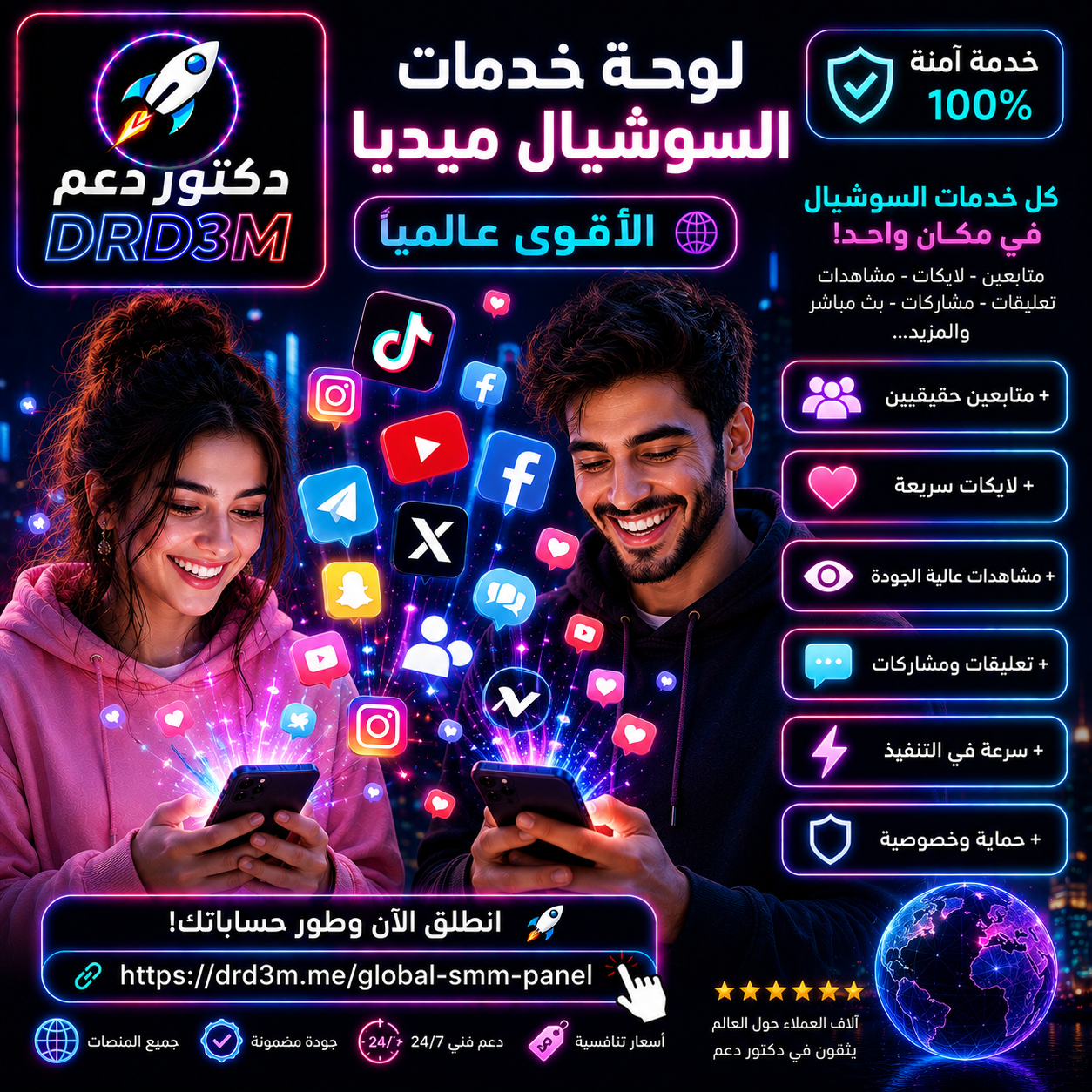 دليل DrD3M العالمي لخدمات السوشيال ميديا