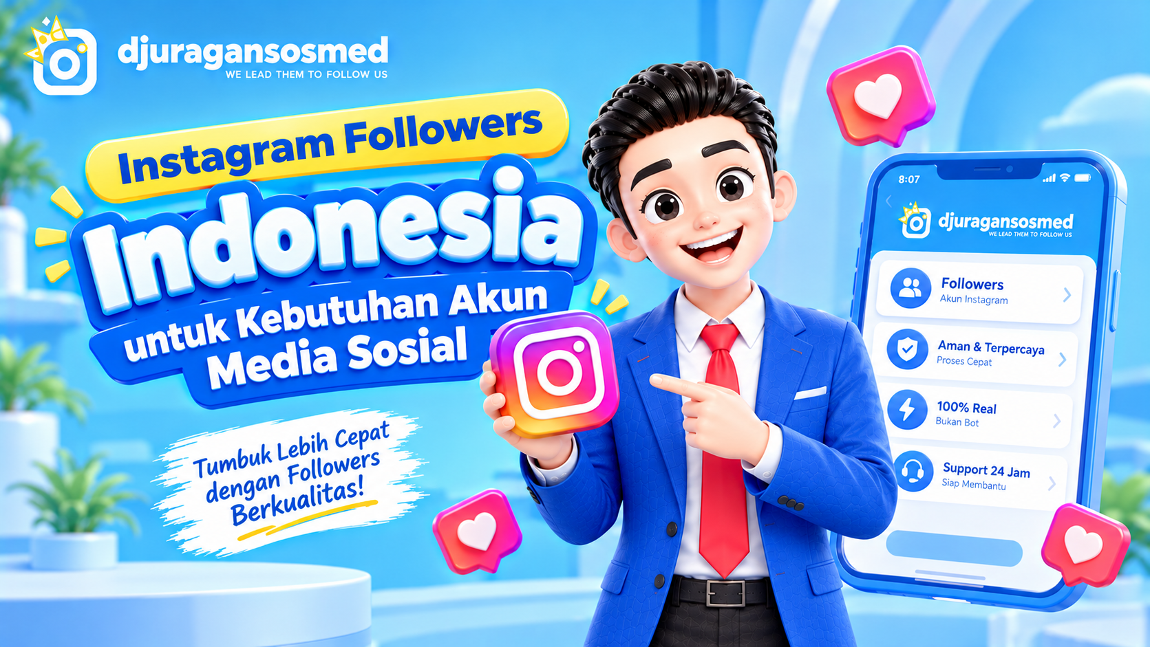 Instagram Followers Indonesia सेवा Djuragansosmed पर
