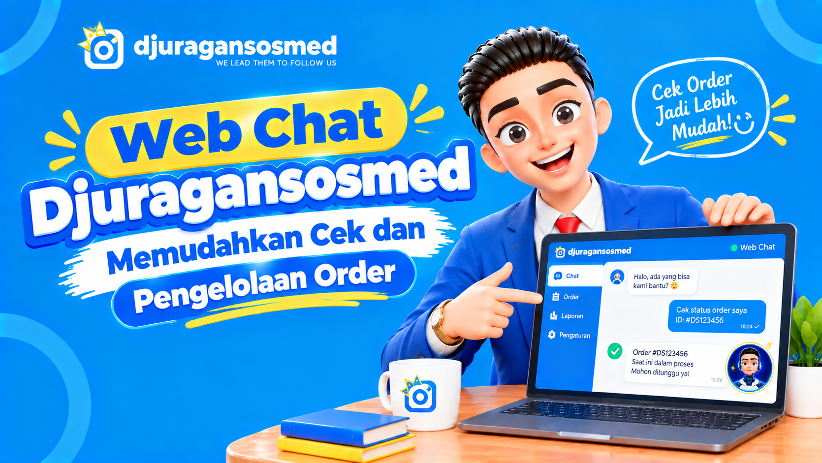 Web Chat Djuragansosmed Memudahkan Cek dan Pengelolaan Order