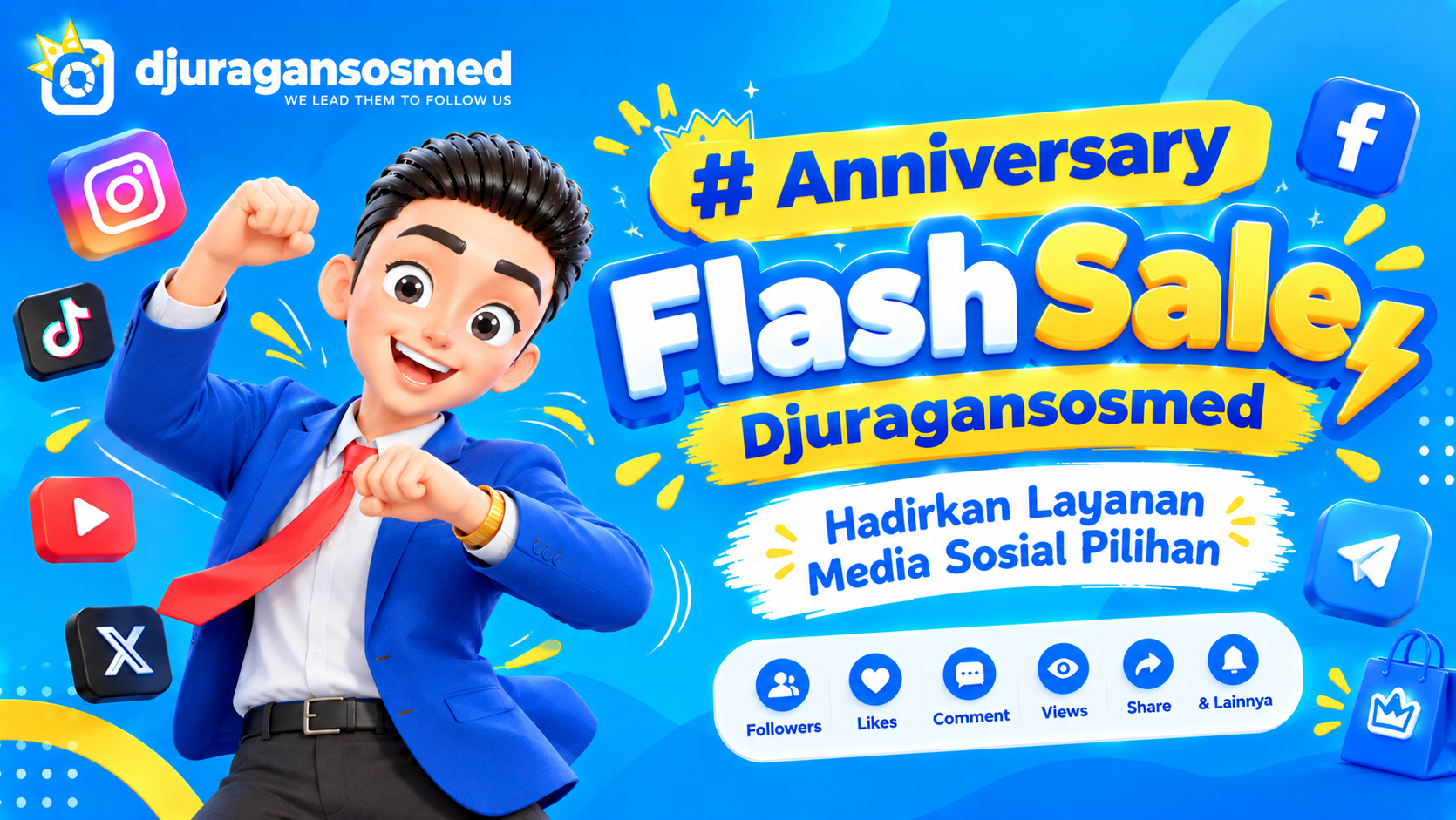 Anniversary Flash Sale Djuragansosmed Hadirkan Layanan Media Sosial Pilihan