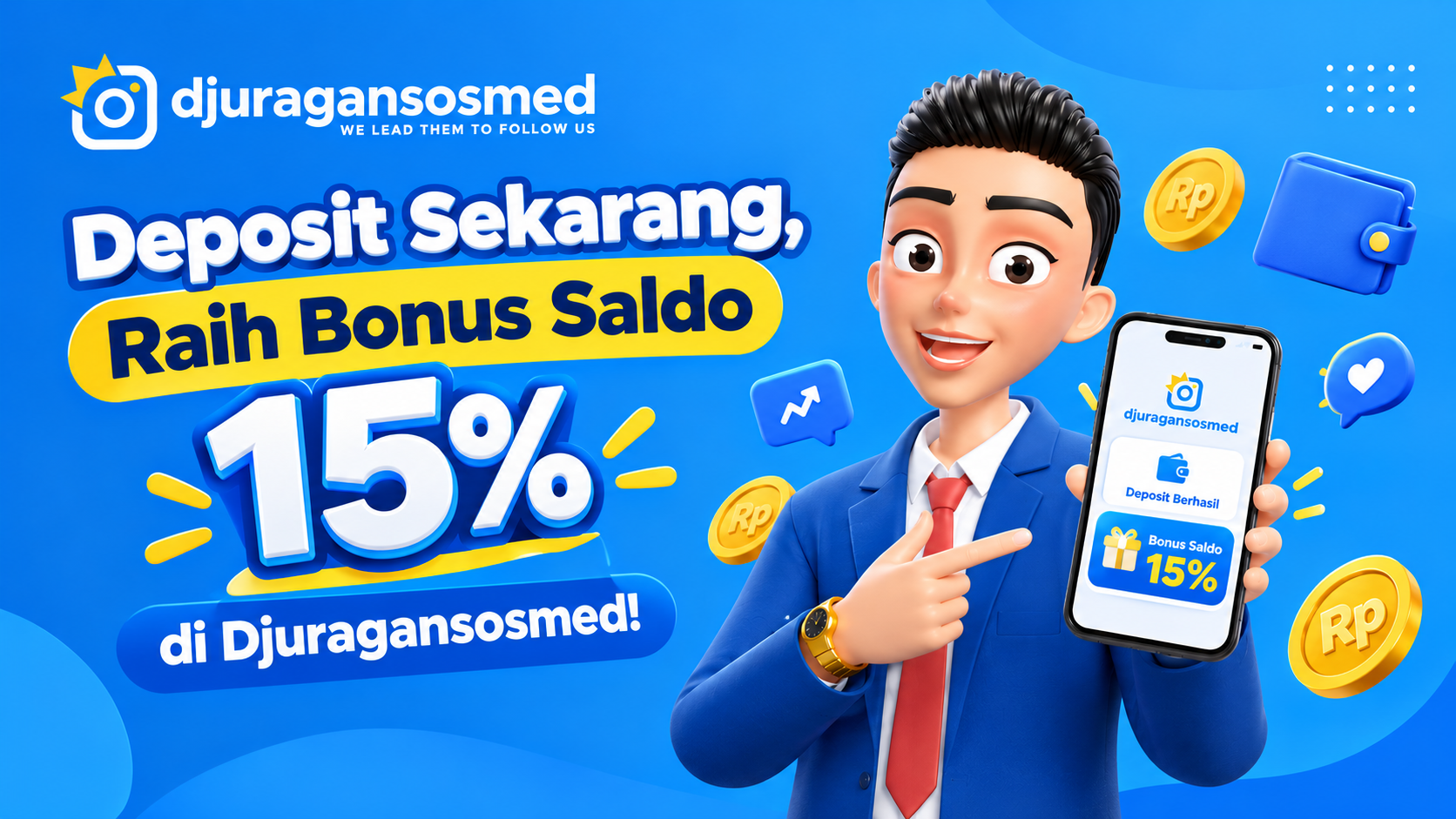 Deposit Now, Get a 15% Balance Bonus at Djuragansosmed!