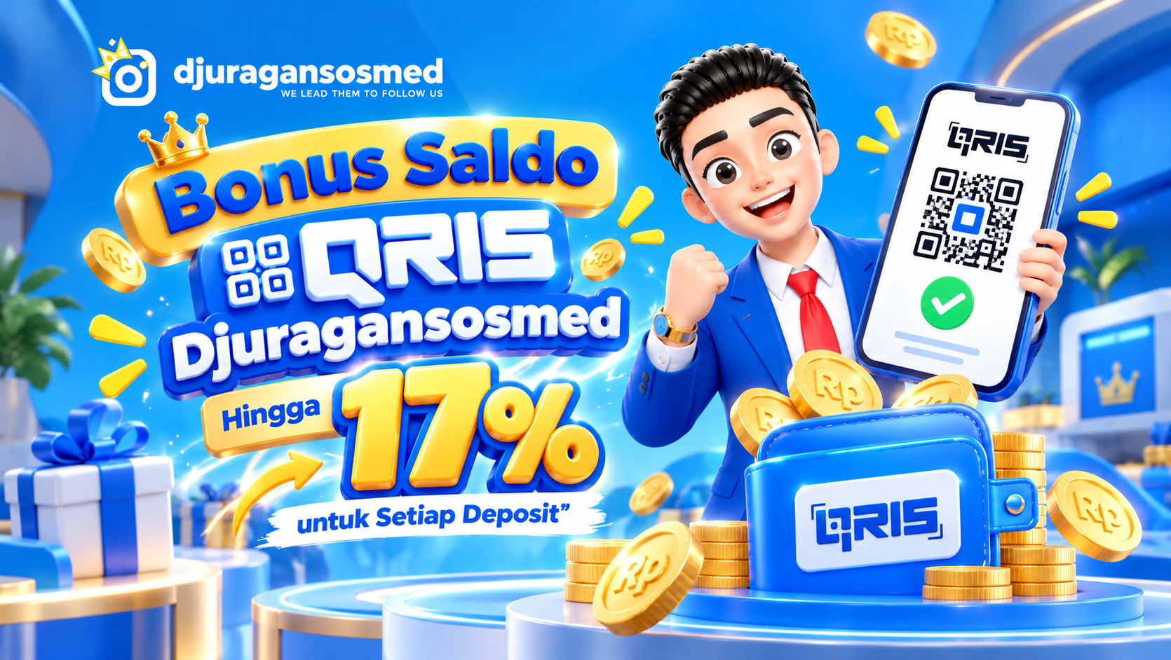 Bonus Saldo QRIS Djuragansosmed Hingga 17% untuk Setiap Deposit