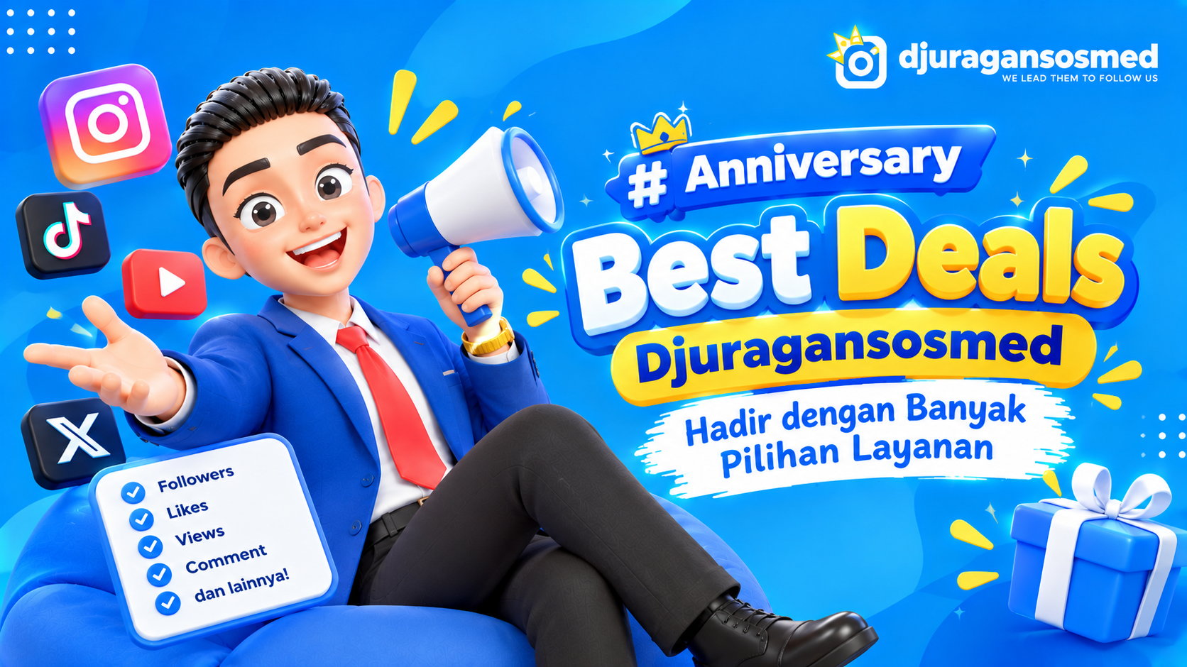 Anniversary Best Deals Djuragansosmed Hadir dengan Banyak Pilihan Layanan