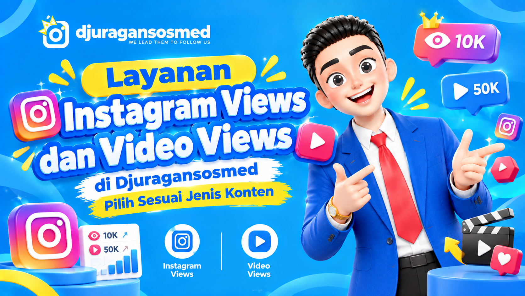 Djuragansosmed पर Instagram Views और Video Views सेवाएँ, अपने कंटेंट के अनुसार सही सेवा चुनें