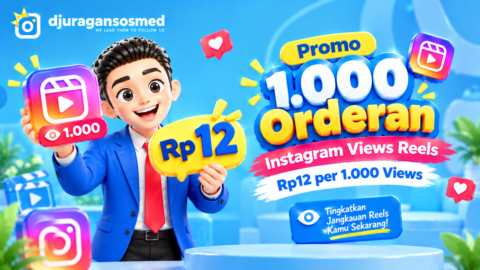 Instagram Reels Views Promo for Rp12 per 1,000 Views