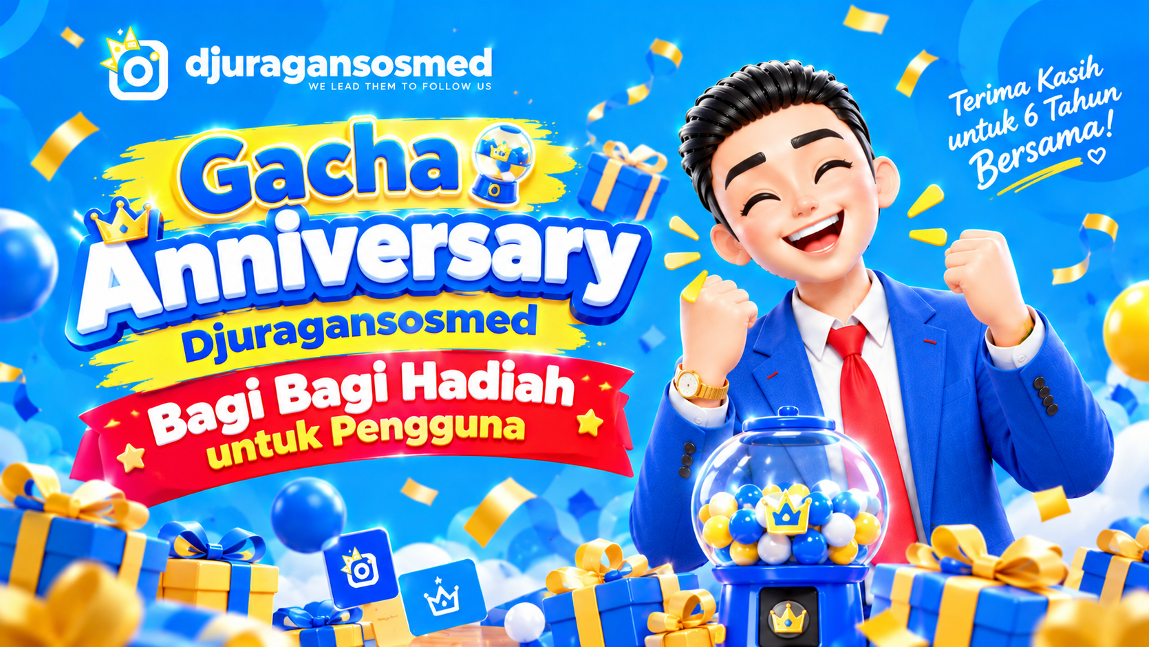 Djuragansosmed Anniversary Gacha इवेंट और शानदार उपहार जीतने का मौका