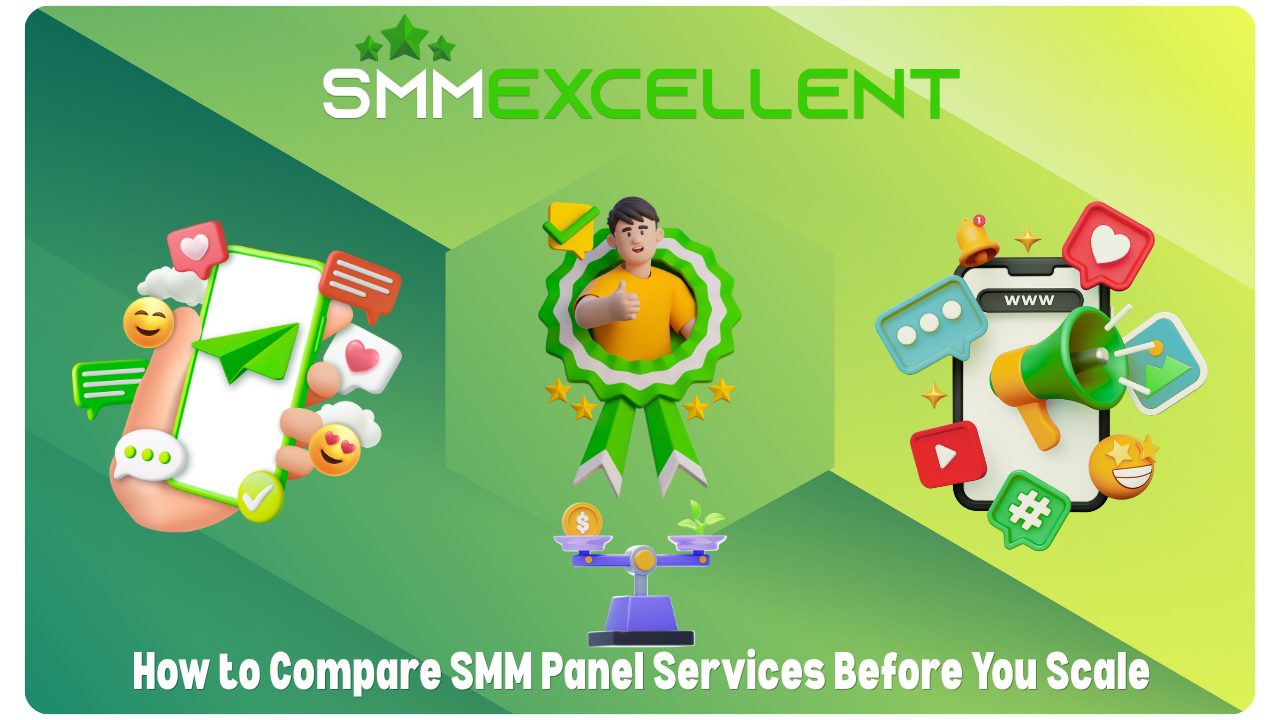 Two SMM service listings shown side by side with delivery speed and refill terms highlighted
