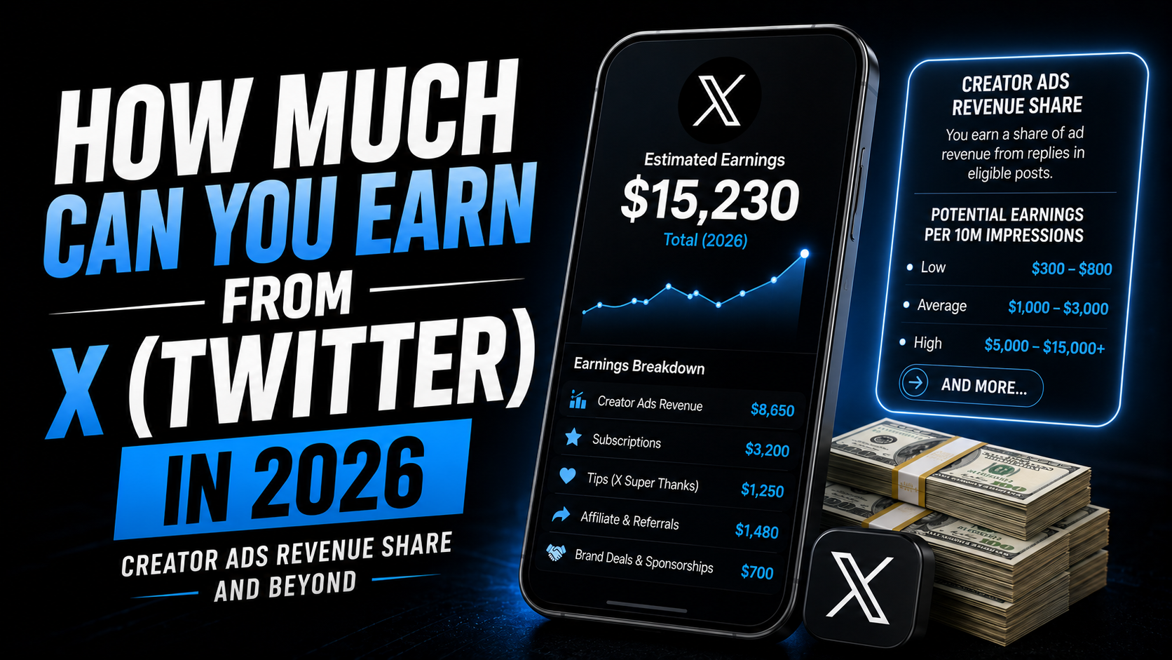 How Much Can You Earn From X (Twitter) in 2026 (Creator Ads Revenue Share and Beyond) - NLO SMM Blog