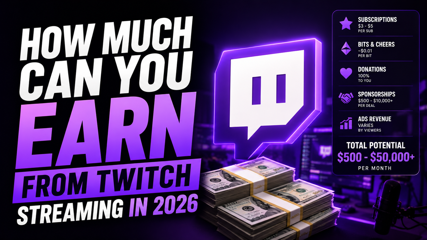How Much Can You Earn From Twitch Streaming in 2026 (Real Numbers) - NLO SMM Blog