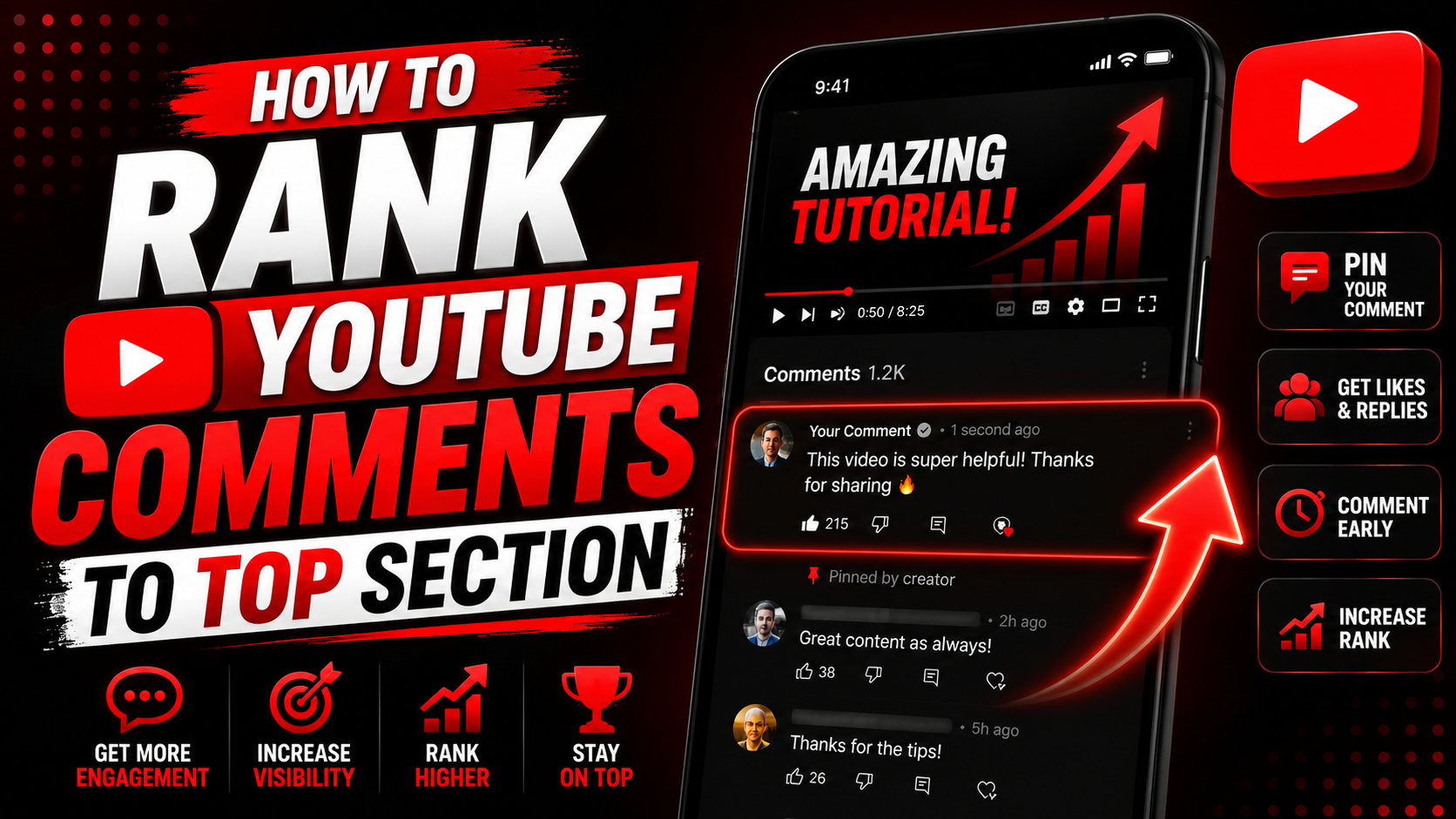 How to Rank YouTube Comments to Top Section