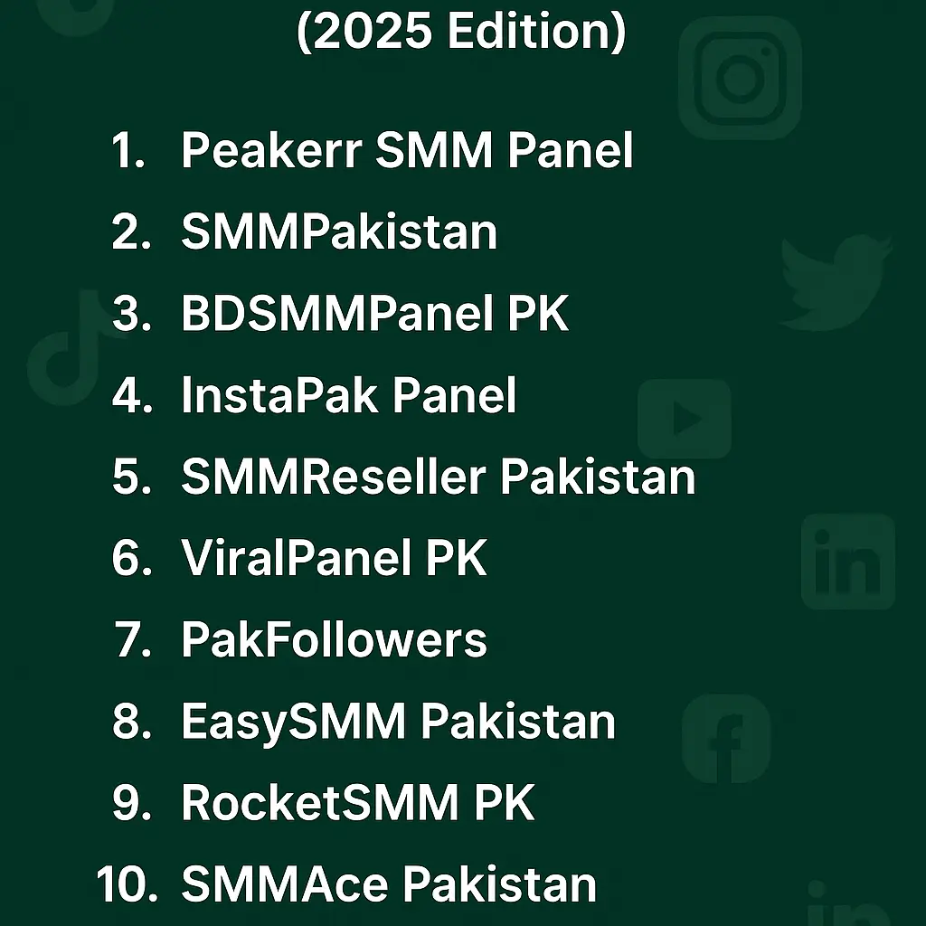 Top 10 SMM Panels in Pakistan