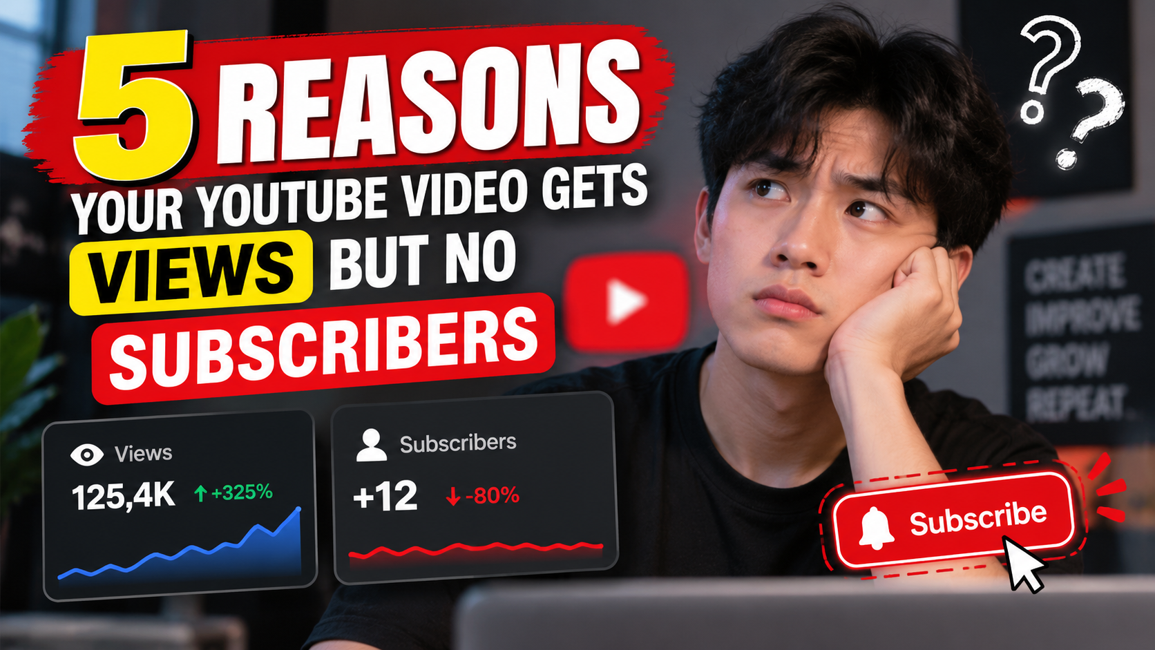 5 Reasons Your YouTube Videos Get Views but No Subscribers