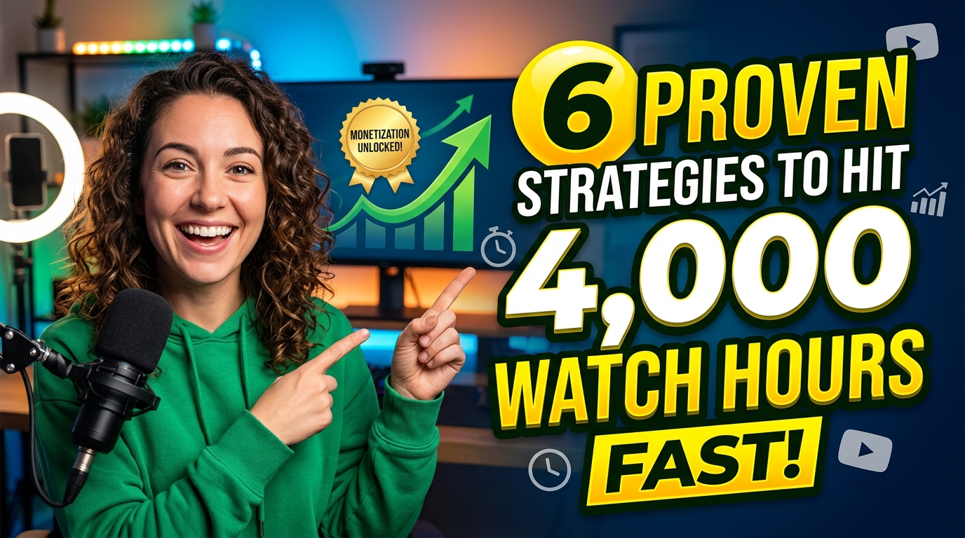 Ways to Generate 4000 Hours of YouTube Watch Time Faster