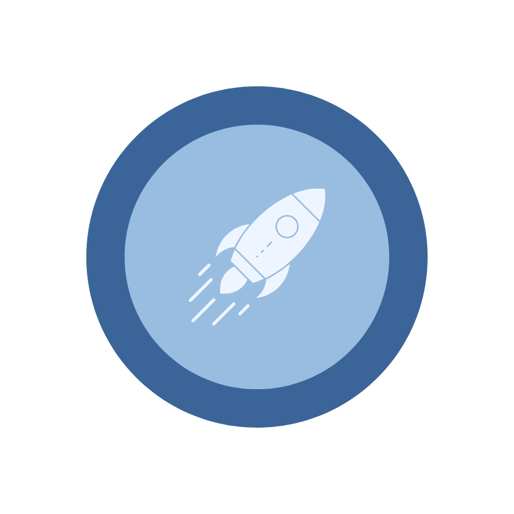 Rocket icon representing fast SMM service delivery