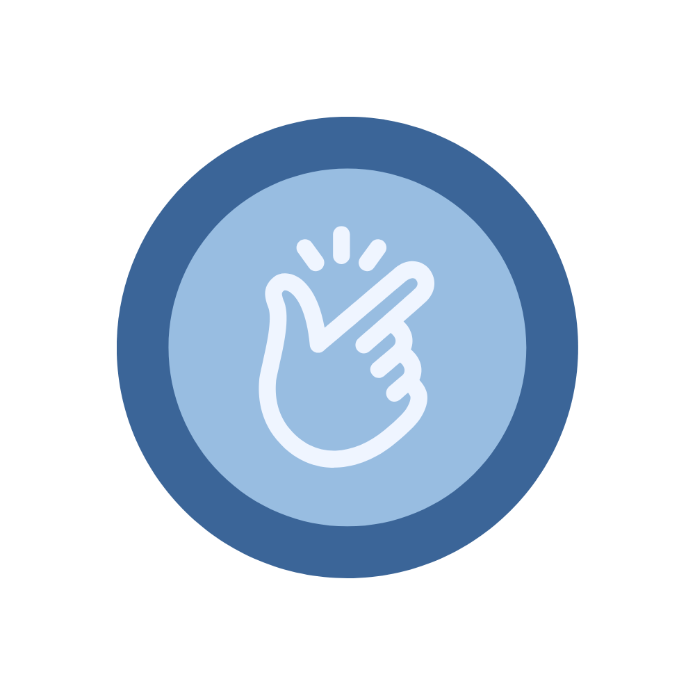 Hand gesture icon indicating simple and easy SMM panel usage