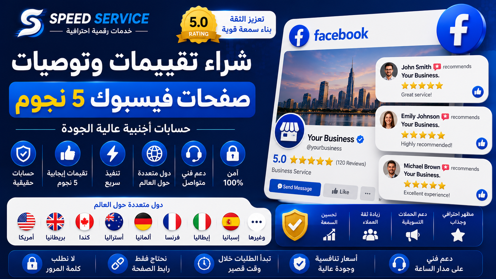 Buy 5-Star Facebook Reviews & Recommendations | High-Quality Foreign Reviews