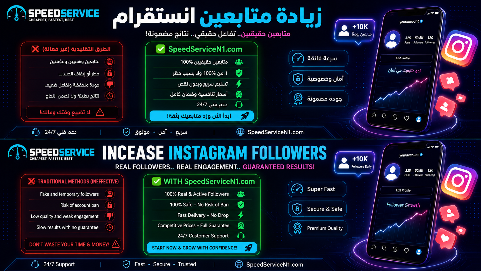 Buy Real Instagram Followers & Views | Speed Service