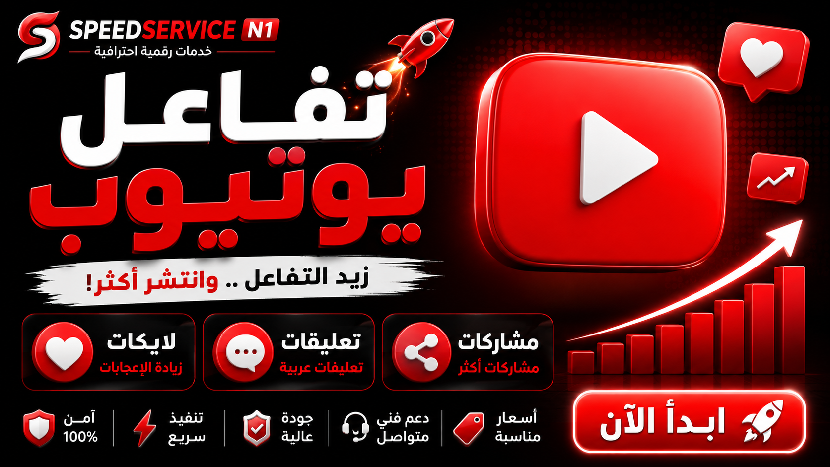 شراء تفاعل يوتيوب | الدليل الشامل لزيادة لايكات وتعليقات ومشاركات YouTube