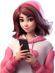 Illustration of a woman representing customer support or user success