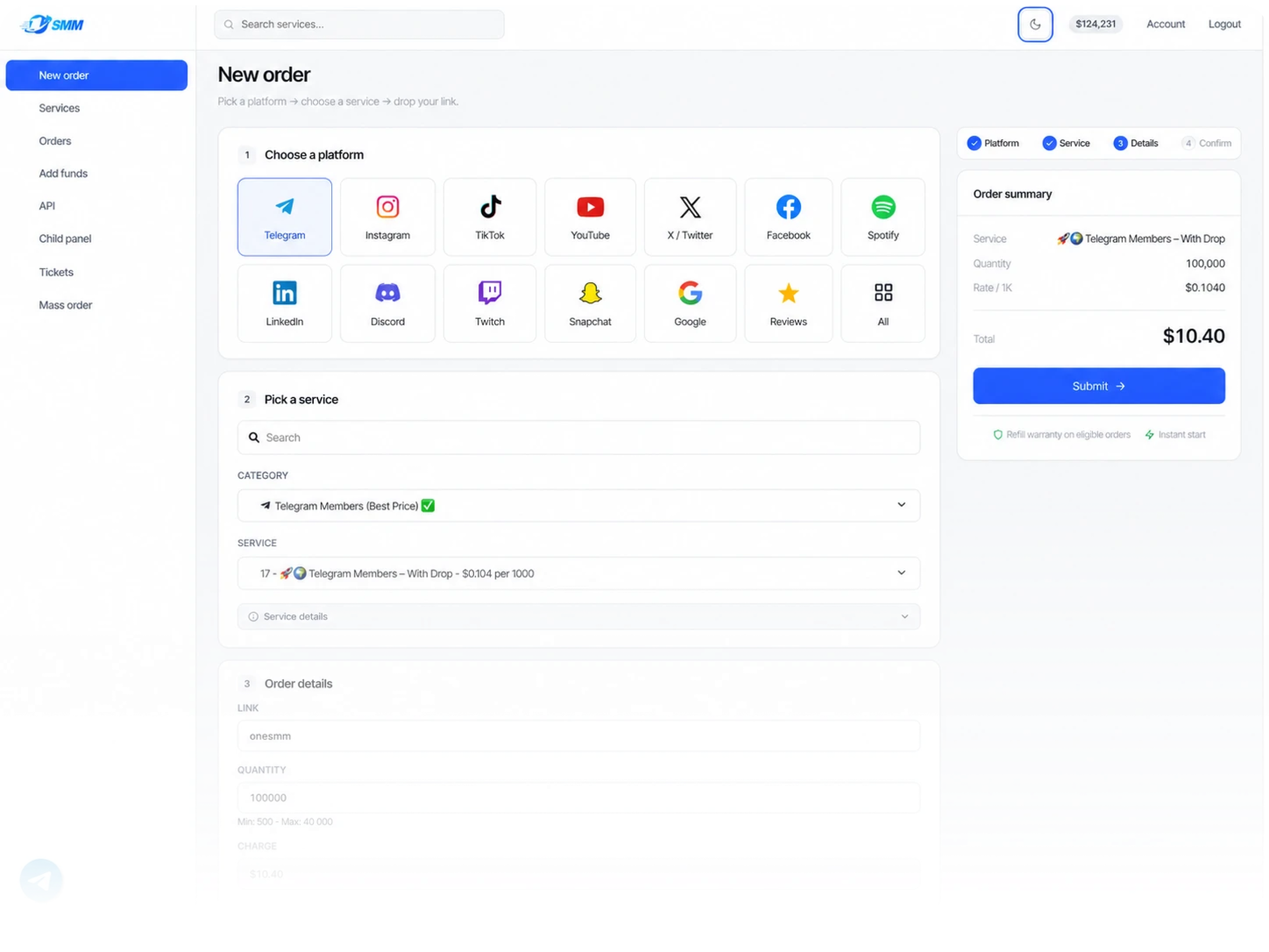 Watch how OneSMM works