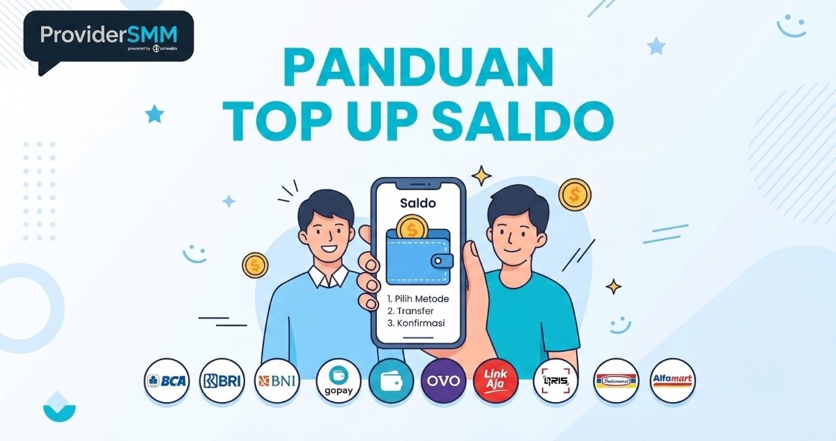 Cara Top Up Saldo ProviderSMM dan Semua Metode Pembayaran yang Tersedia