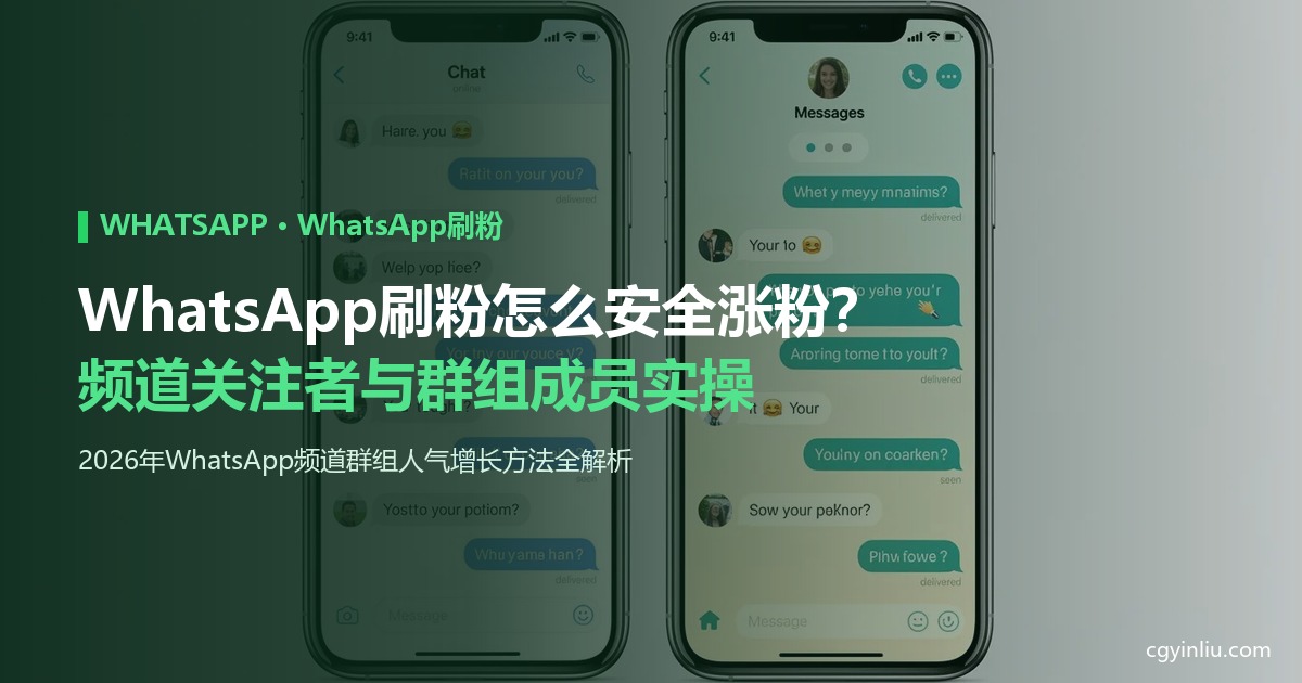 WhatsApp刷粉怎么安全涨粉？频道关注者与群组成员实操方法（2026）封面