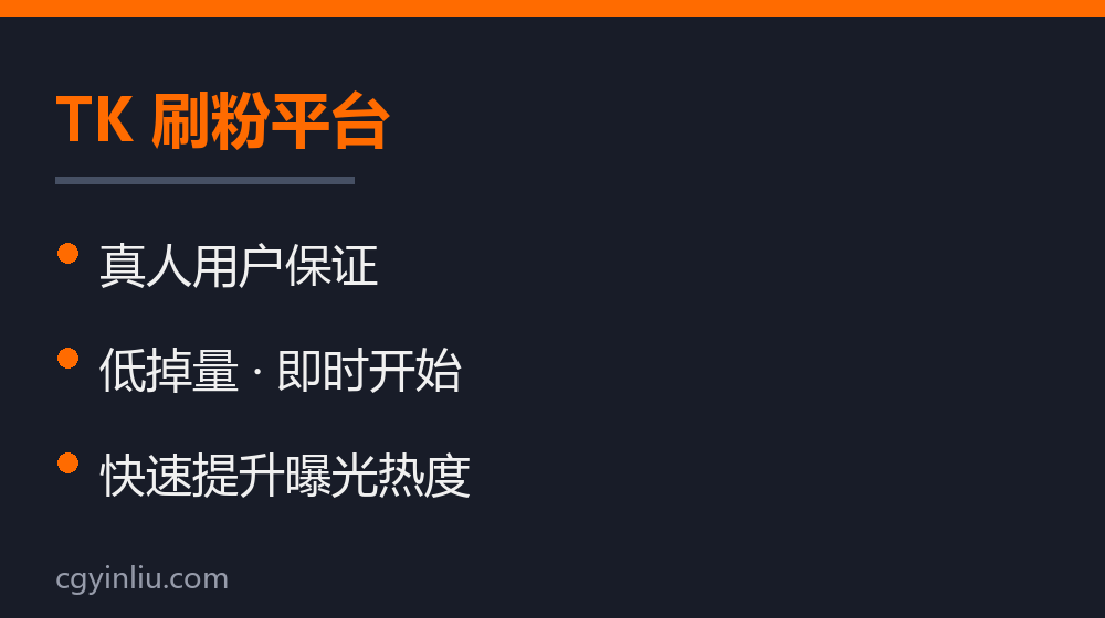TK 刷粉平台