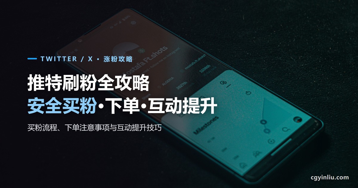 推特刷粉怎么安全涨粉？买粉下单与Twitter互动提升实操