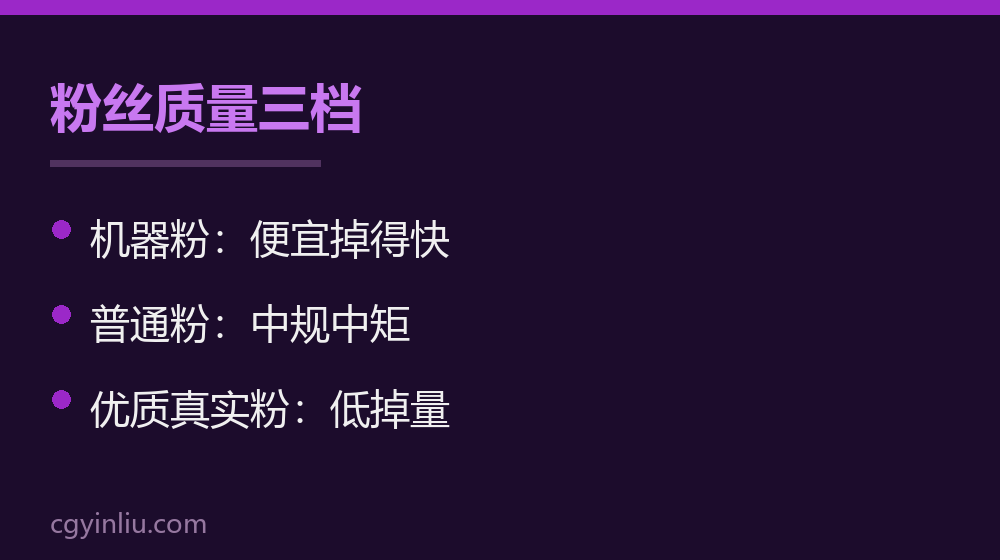 粉丝质量三档