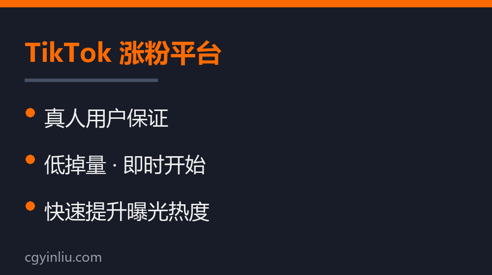 TikTok 涨粉平台