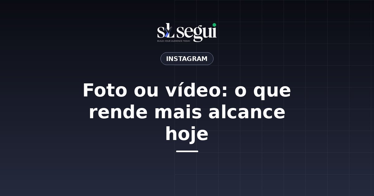 Foto ou vídeo: o que rende mais alcance hoje