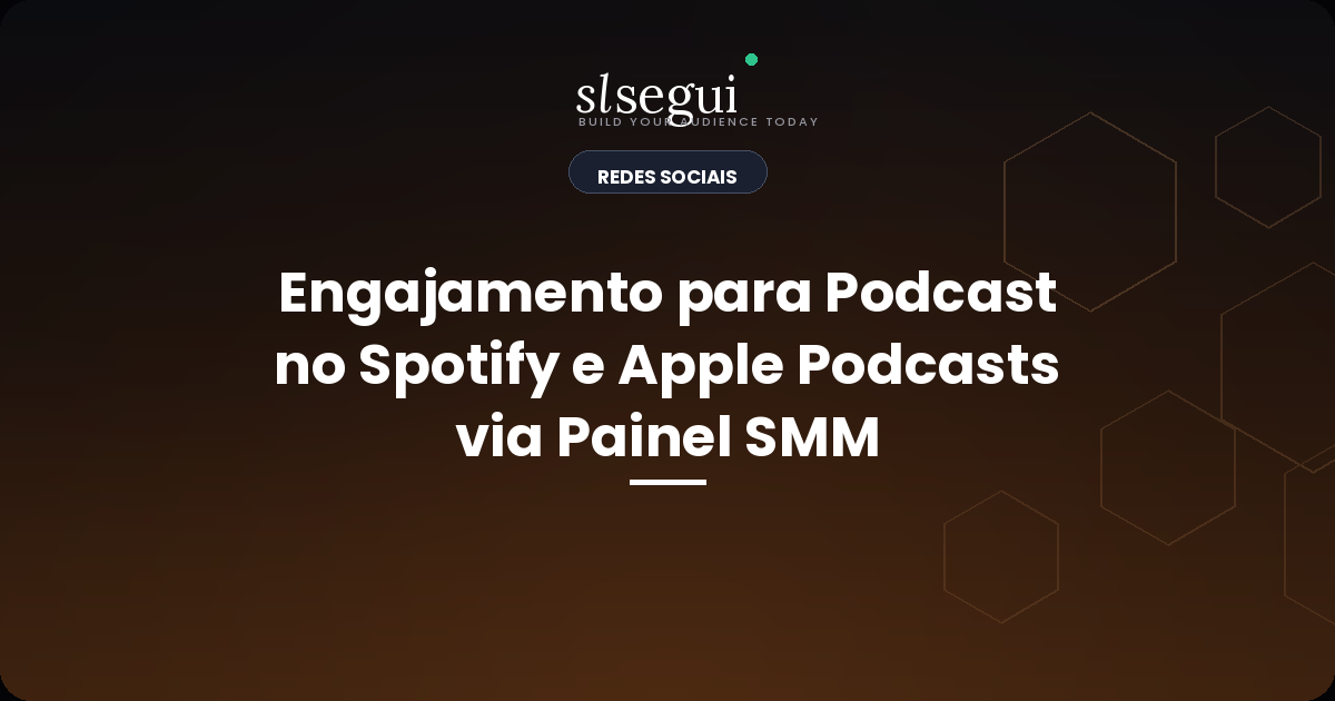 Engajamento para Podcast no Spotify e Apple Podcasts via Painel SMM