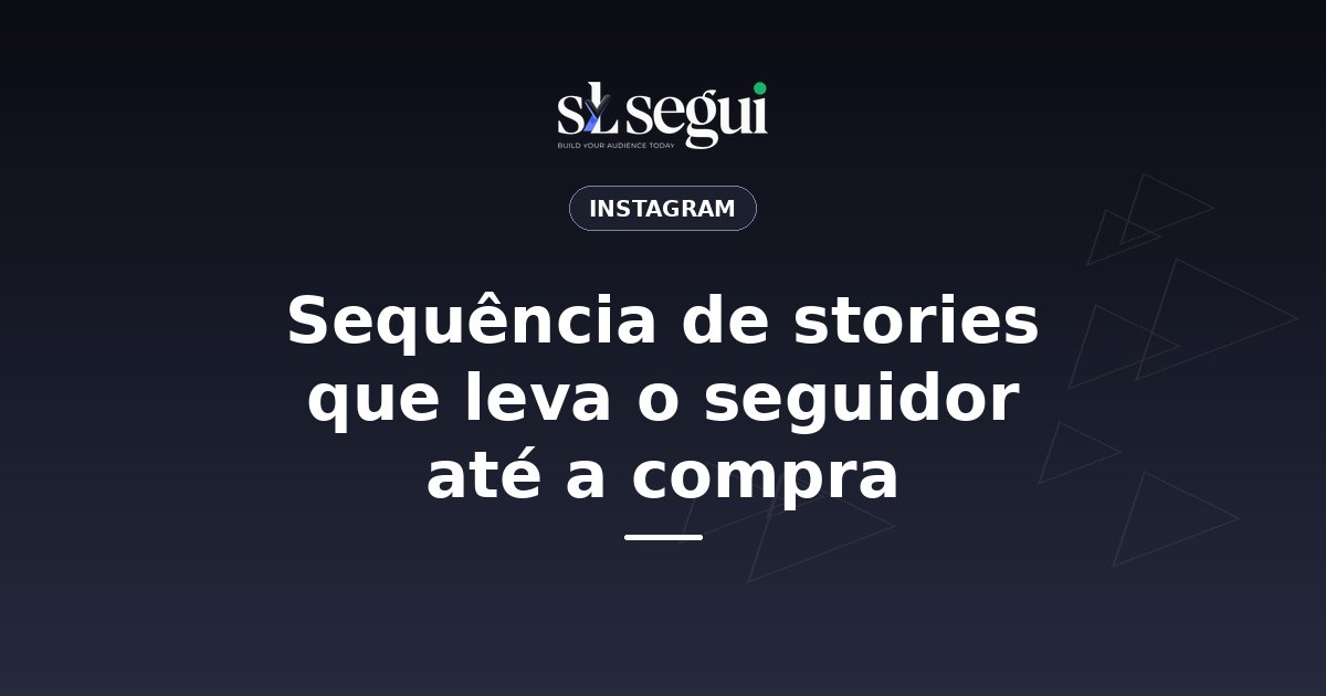 Sequência de stories que leva o seguidor até a compra