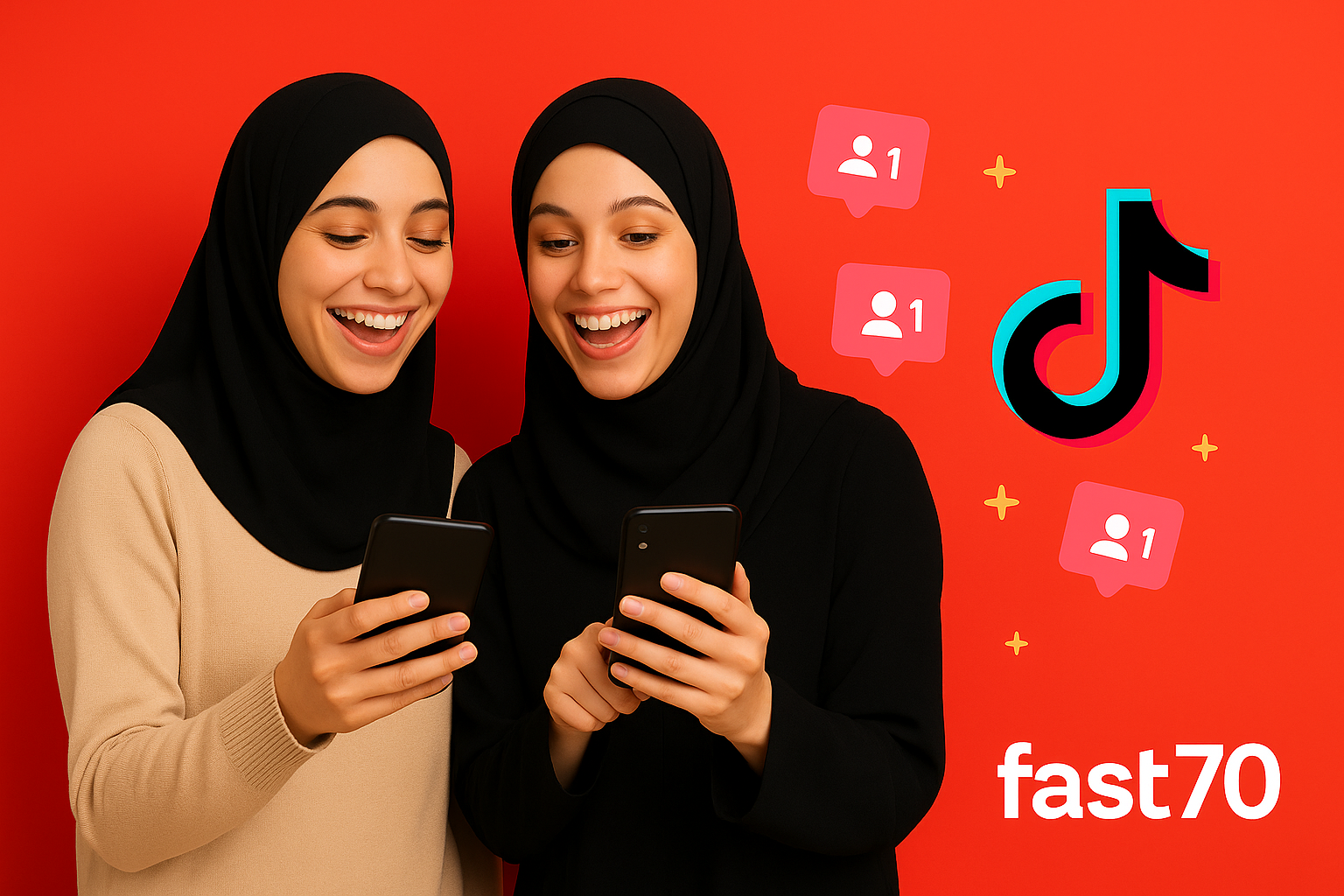 زيادة متابعين تيك توك حقيقيين مع fast70