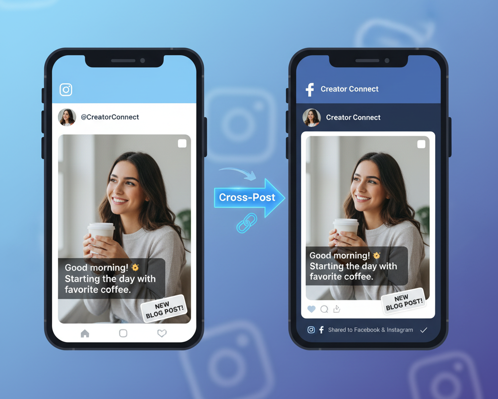 cross promote content Instagram-and-facebook