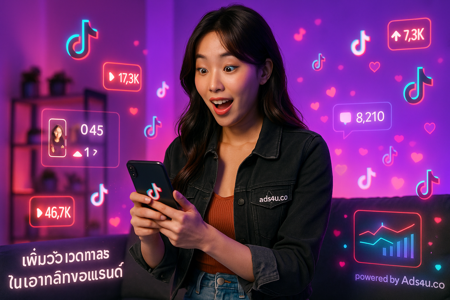 เพิ่มยอดวิว TikTok ด้วย Ads4u