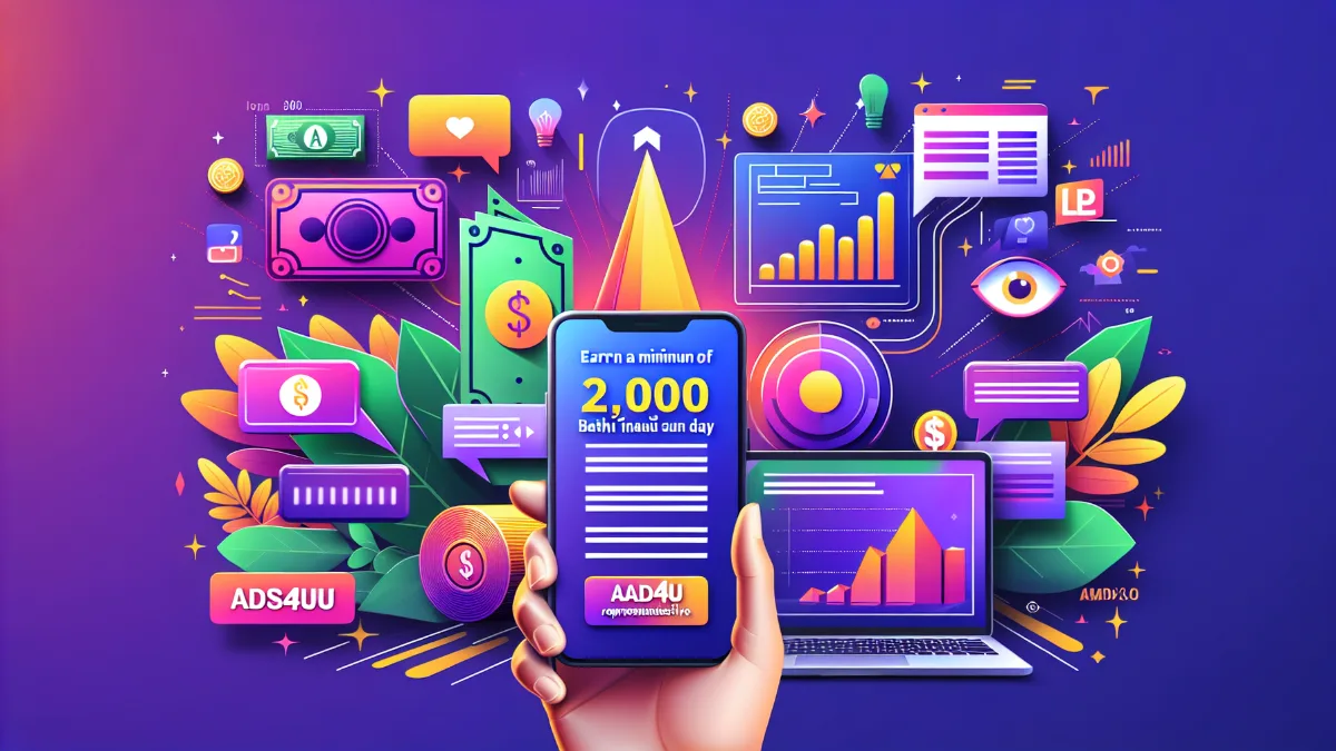 หาเงินออนไลน์ ขั้นต่ำวันละ 2,000 บาท ด้วยการเป็นตัวแทนจำหน่าย Ads4u.co