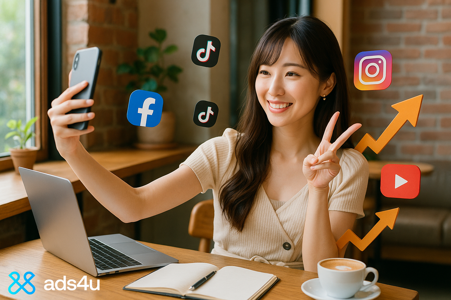 ปั้มไลค์ TikTok เพิ่มไลค์ Facebook ด้วย Ads4u.co