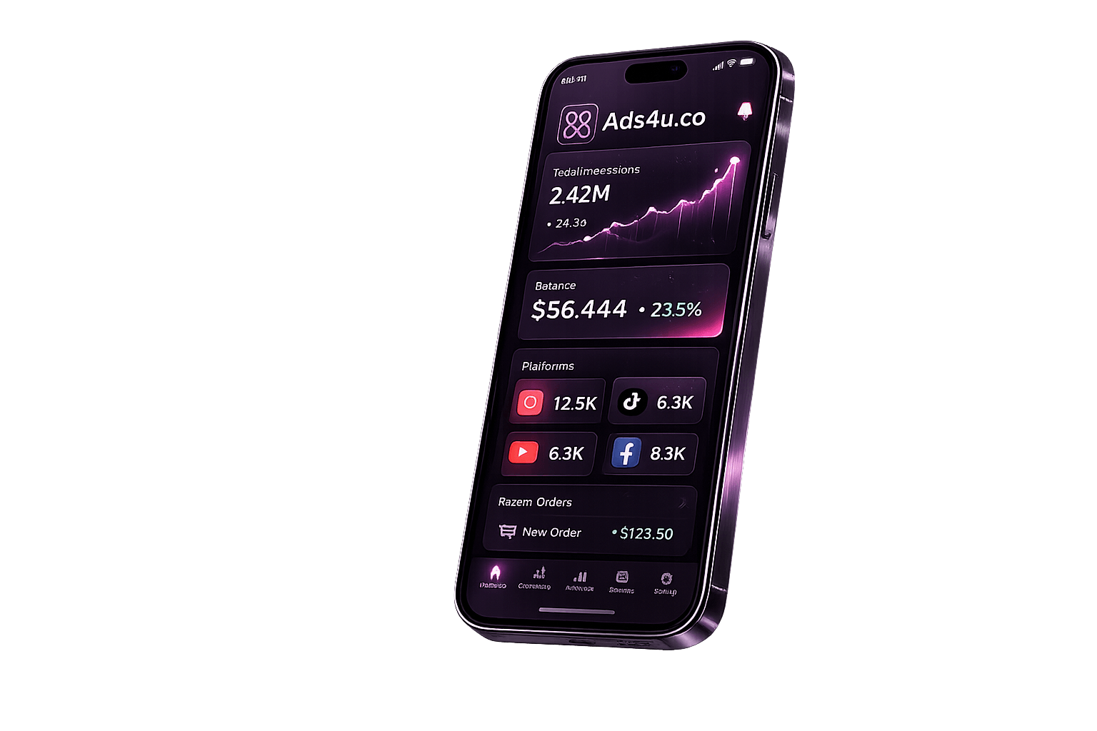 แอป Ads4u SMM Panel บน iPhone ปั้มไลค์ทุกแพลตฟอร์ม