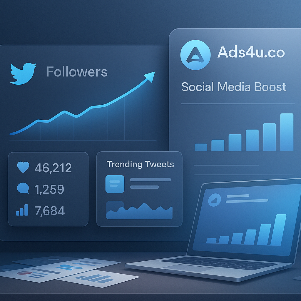 บริการเพิ่มยอดบน X Twitter จาก Ads4u.co