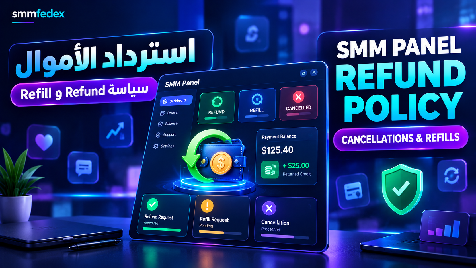 سياسة استرداد الأموال في SMM Panel