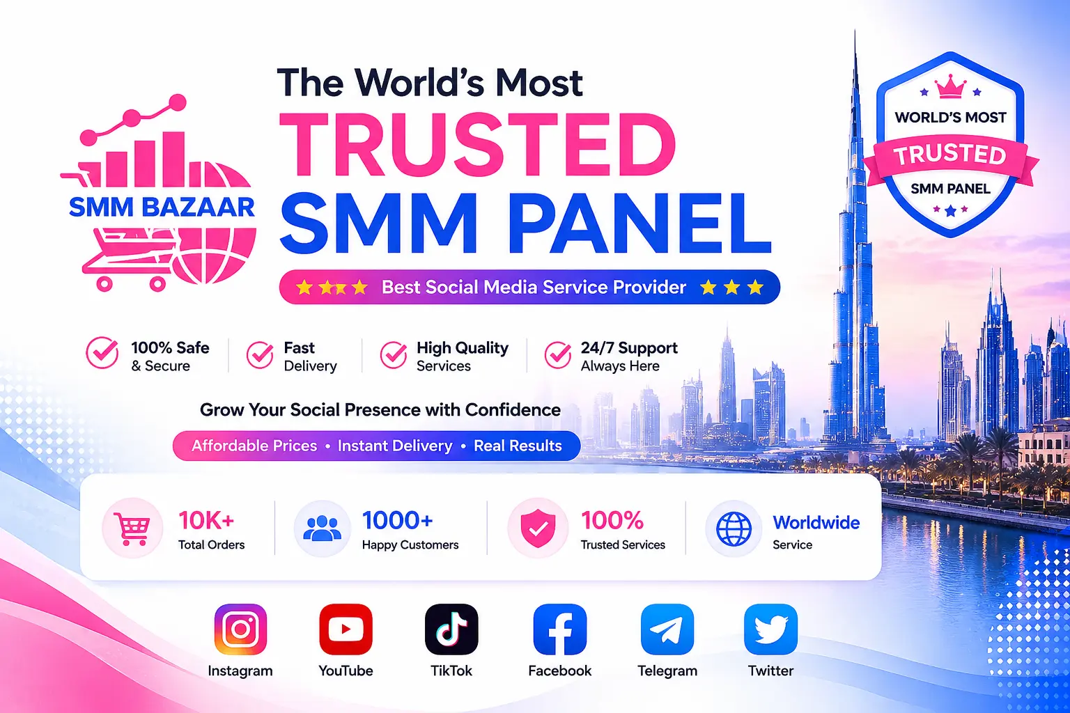 Best SMM Panel 2026 | Buy Instagram Followers, TikTok Views & YouTube Subscribers
