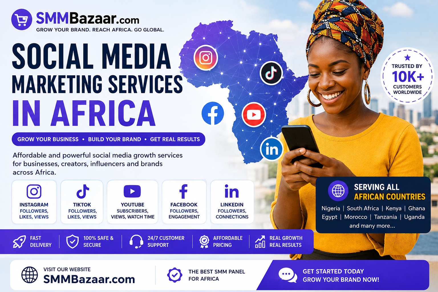 Best Social Media Marketing Services in Africa 2026 | SMMBazaar.com