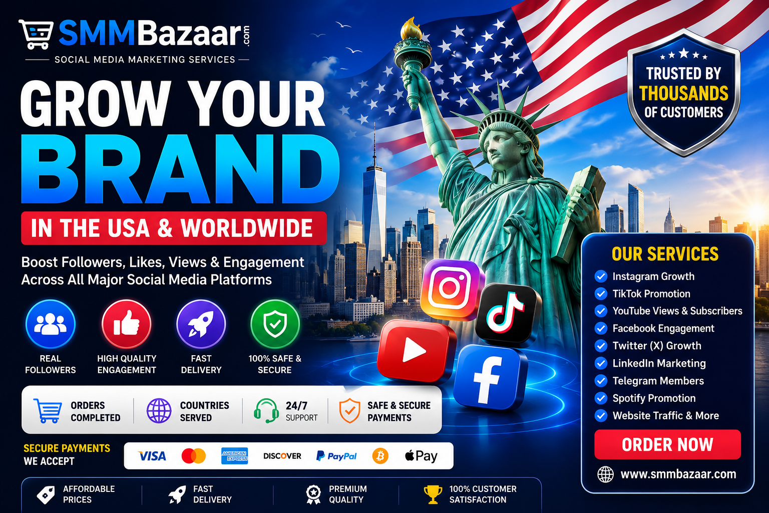 Best Social Media Marketing Services in the USA 2026 | SMMBazaar.com